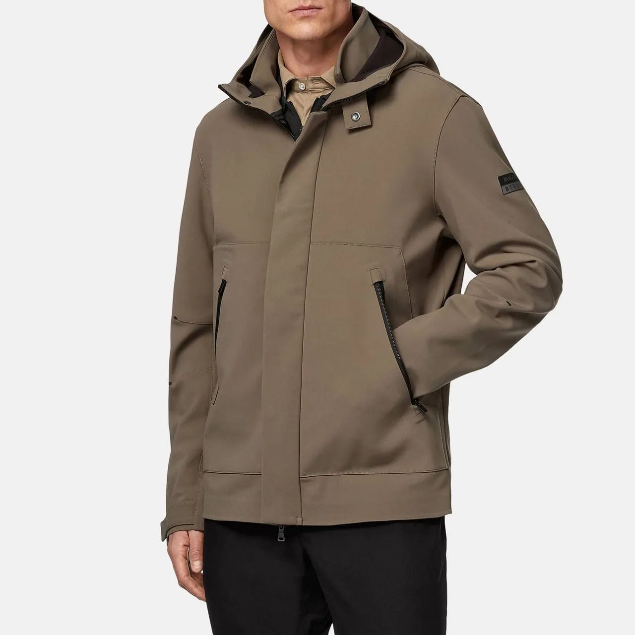 BOGGI MILANO Tech Windproof Jacket - Taupe