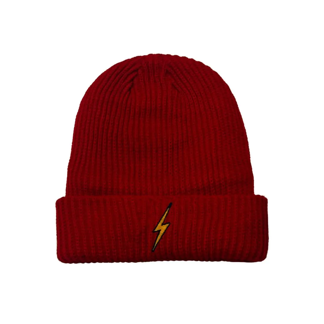 Bolt Rib Beanie (Red)