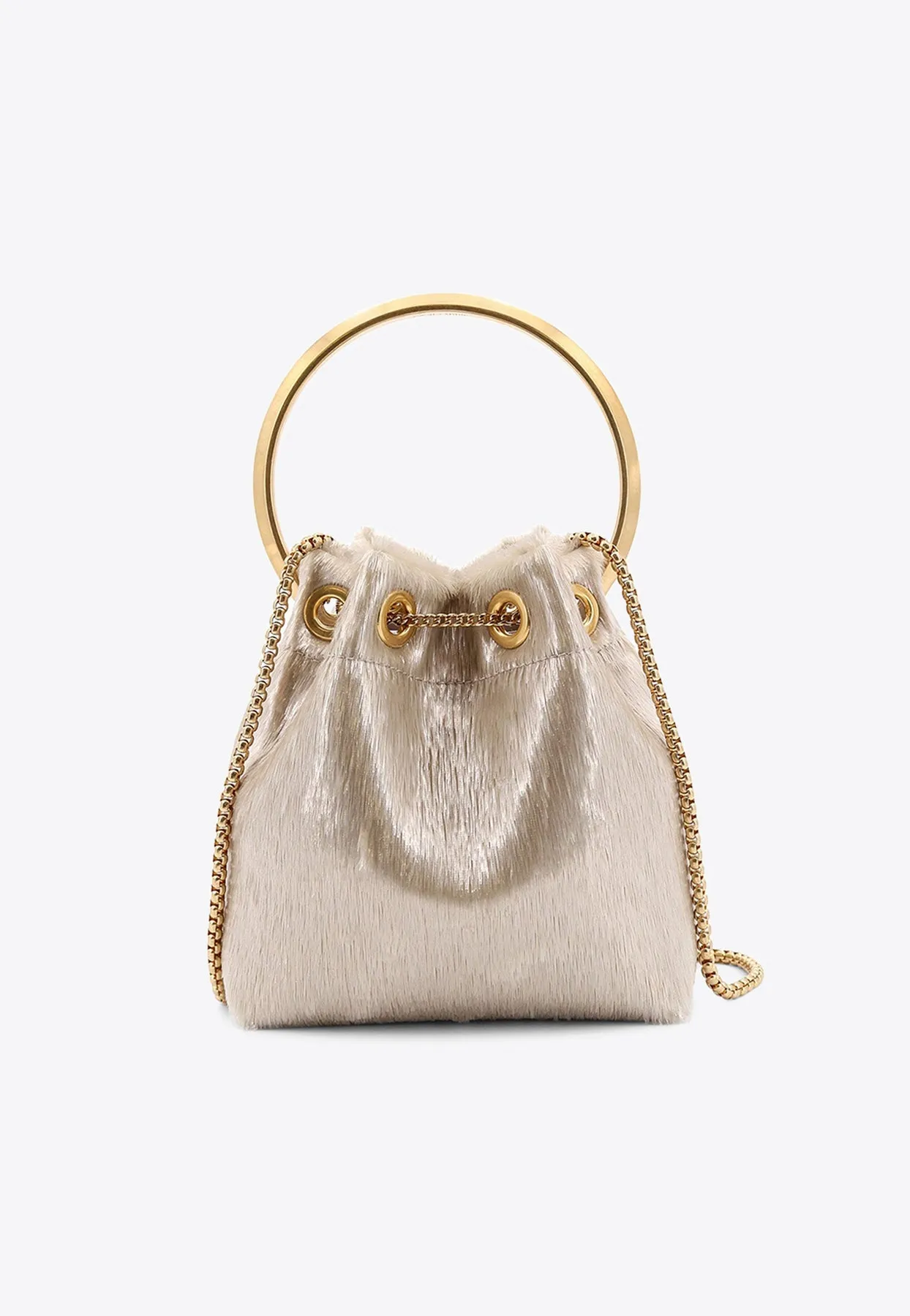 Bon Bon Metallic Bucket Bag