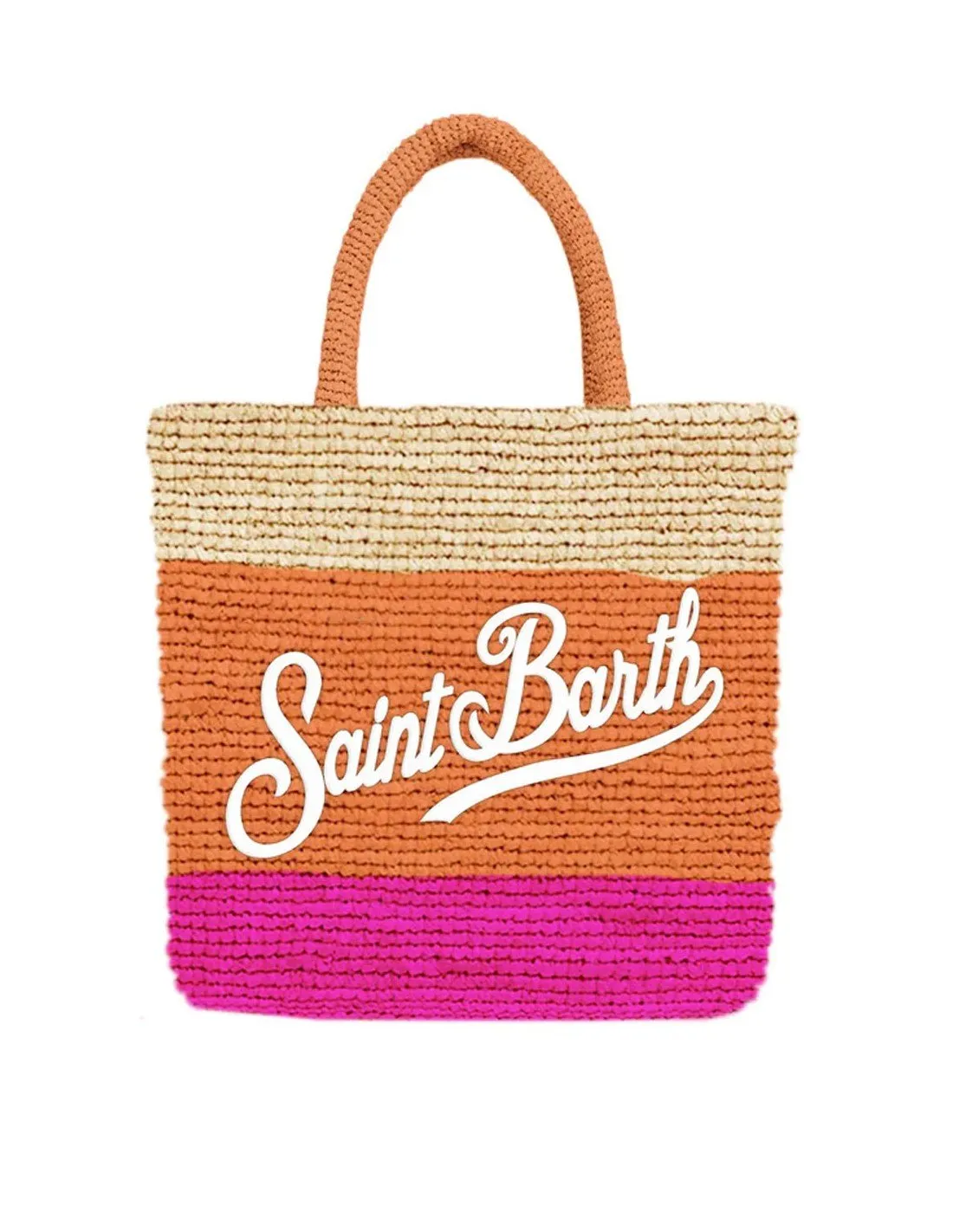 Borsa Mc2 Saint Barth donna Bucket raffia fucsia PE23