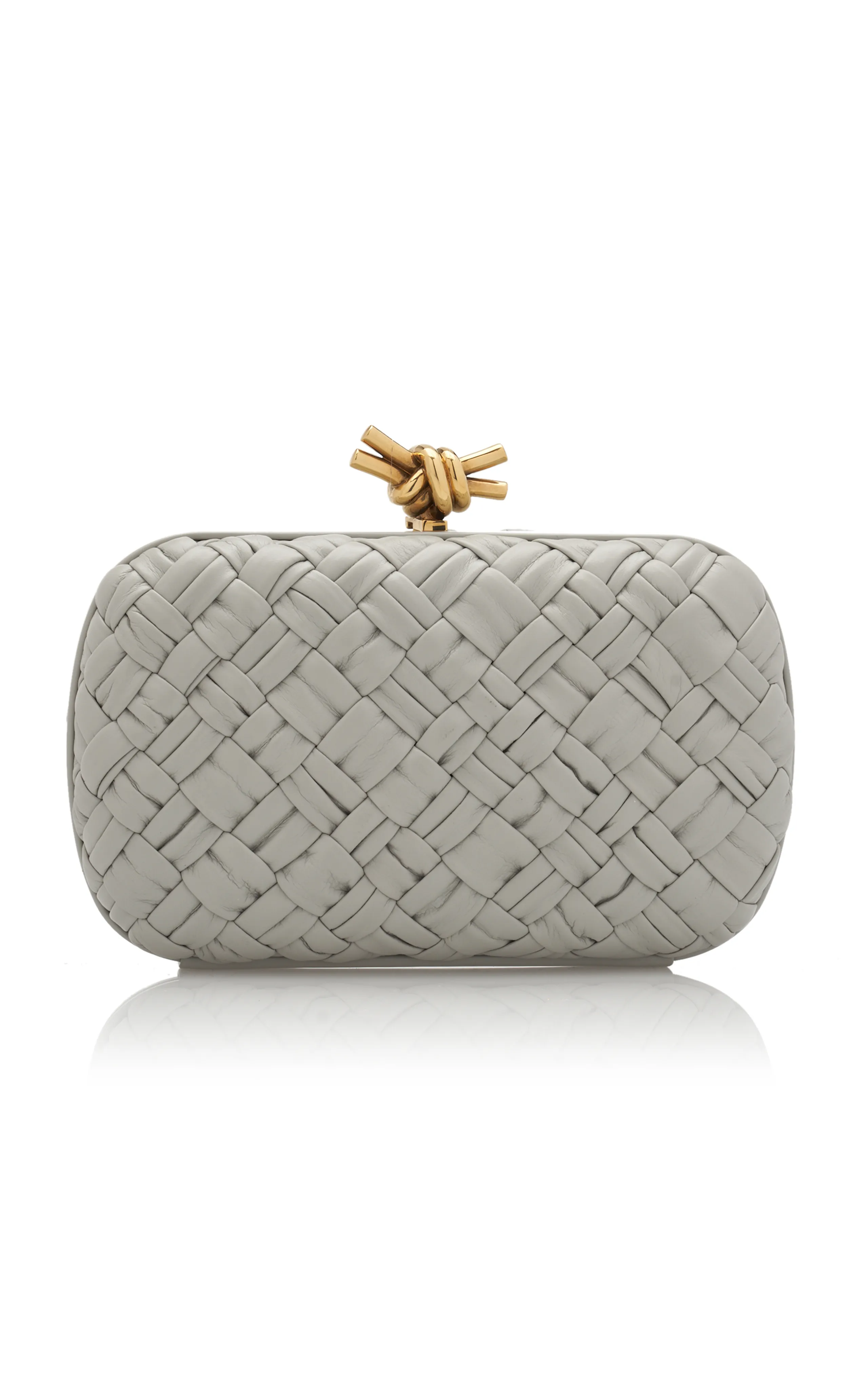 Bottega Veneta Knot Intreccio Leather Minaudière