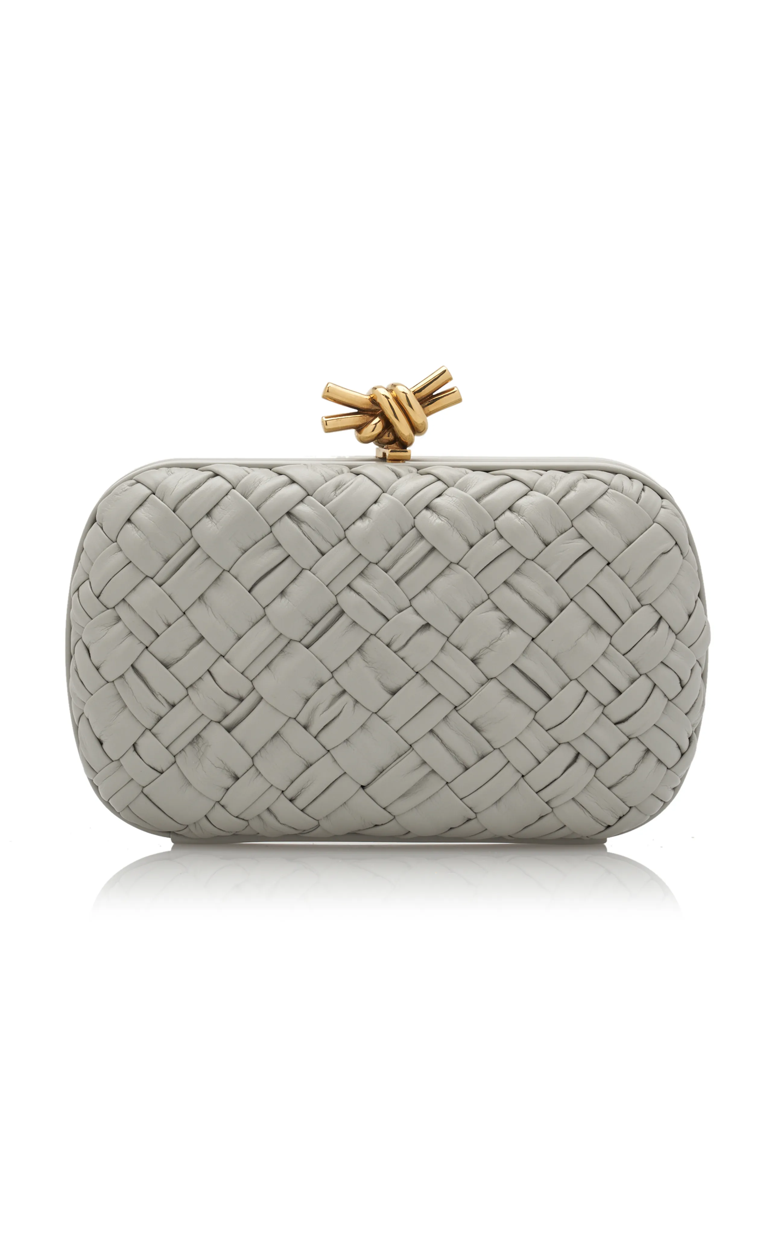 Bottega Veneta Knot Intreccio Leather Minaudière