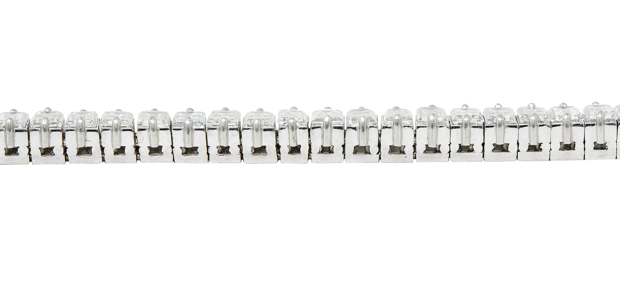 Boucheron Paris Mid-Century 17.00 CTW Baguette Diamond Platinum Line Bracelet