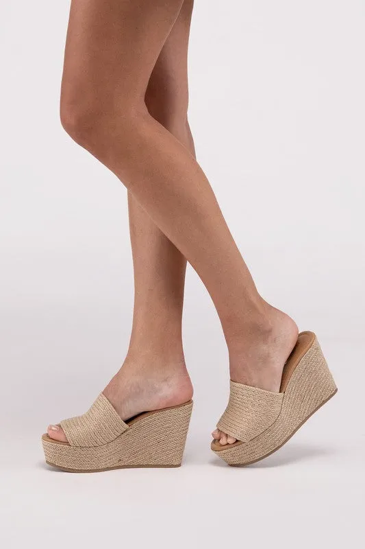 Bounty-S Synthetic Raffia Wedge Platform