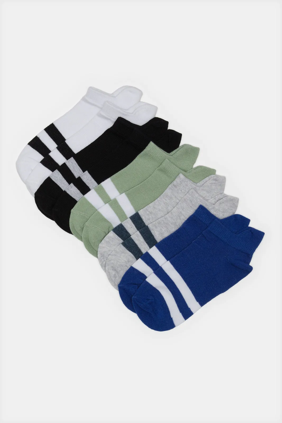 Boys Assorted Ankle-Length Socks Set (5 Pairs)