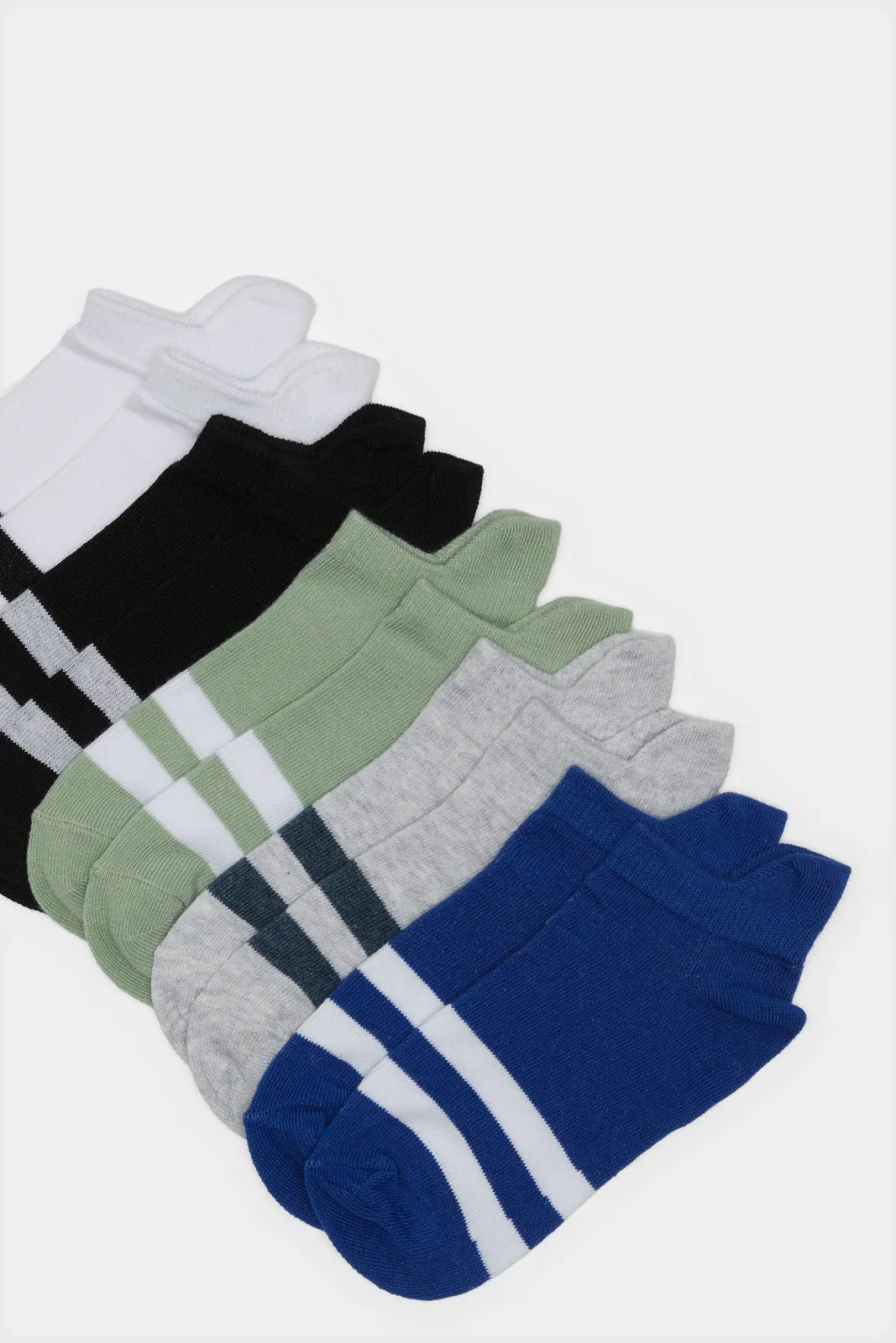 Boys Assorted Ankle-Length Socks Set (5 Pairs)