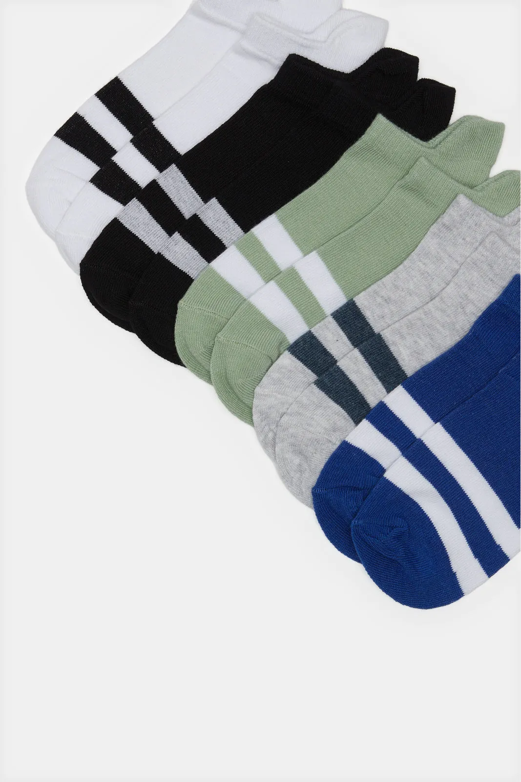 Boys Assorted Ankle-Length Socks Set (5 Pairs)