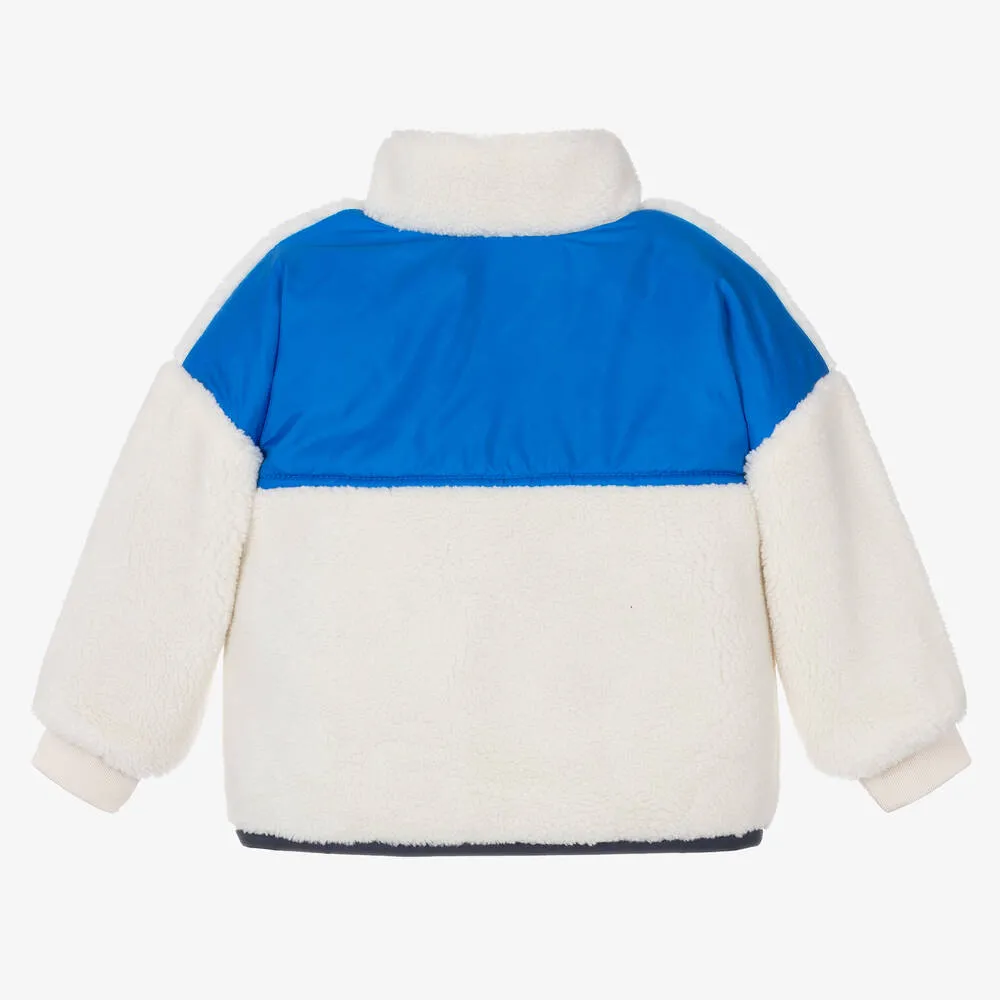 Boys Ivory Sherpa Fleece Sweatshirt