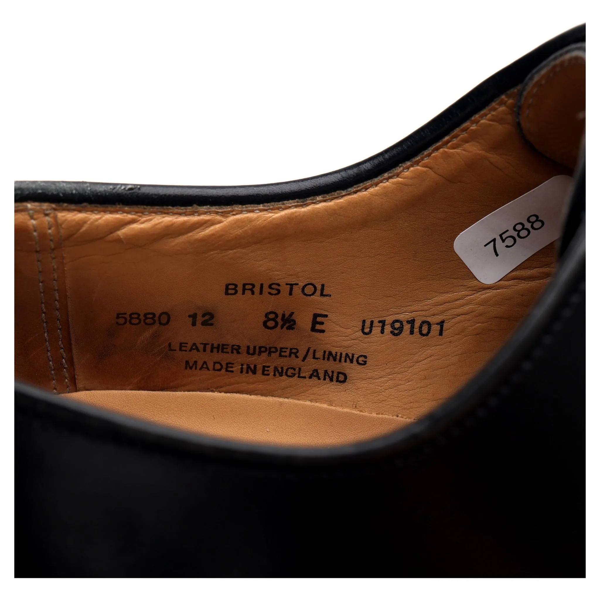 'Bristol' Black Leather Derby UK 8.5 E