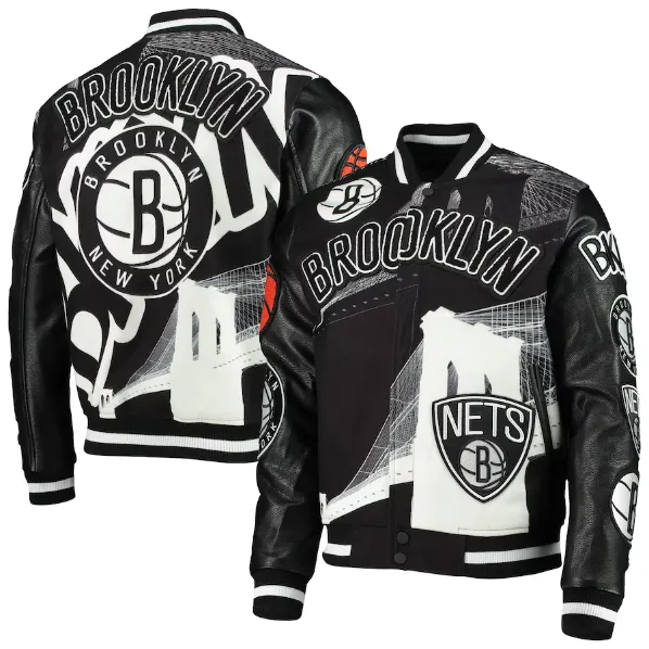 Brooklyn Nets Leather Jacket For Sale - William Jacket