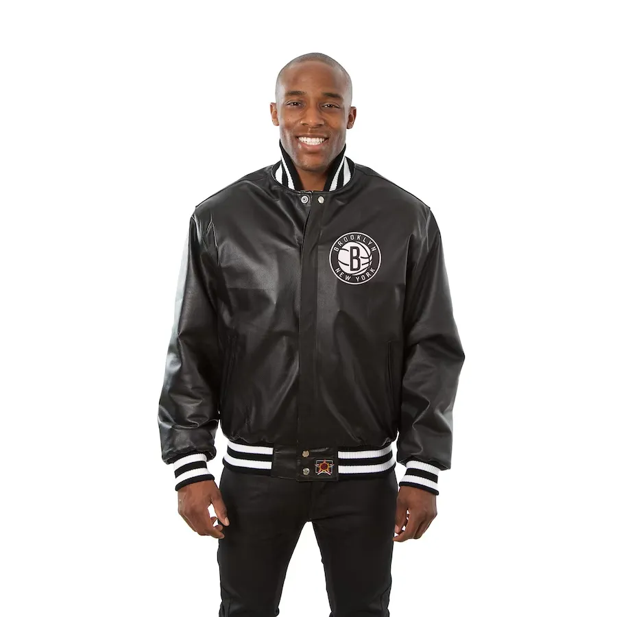 Brooklyn Nets Leather Jacket For Sale - William Jacket