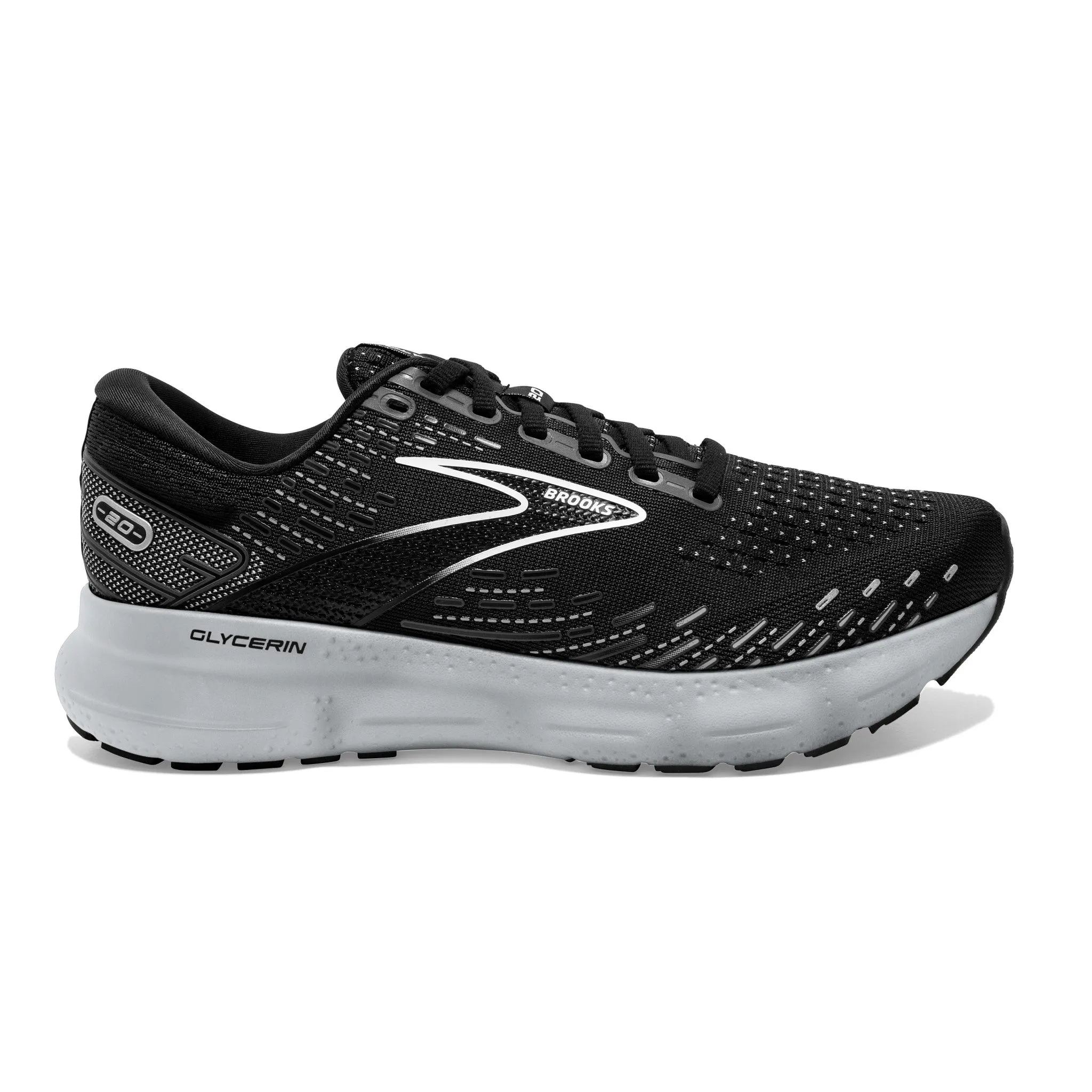 Brooks Glycerin 20 Black/White/Alloy