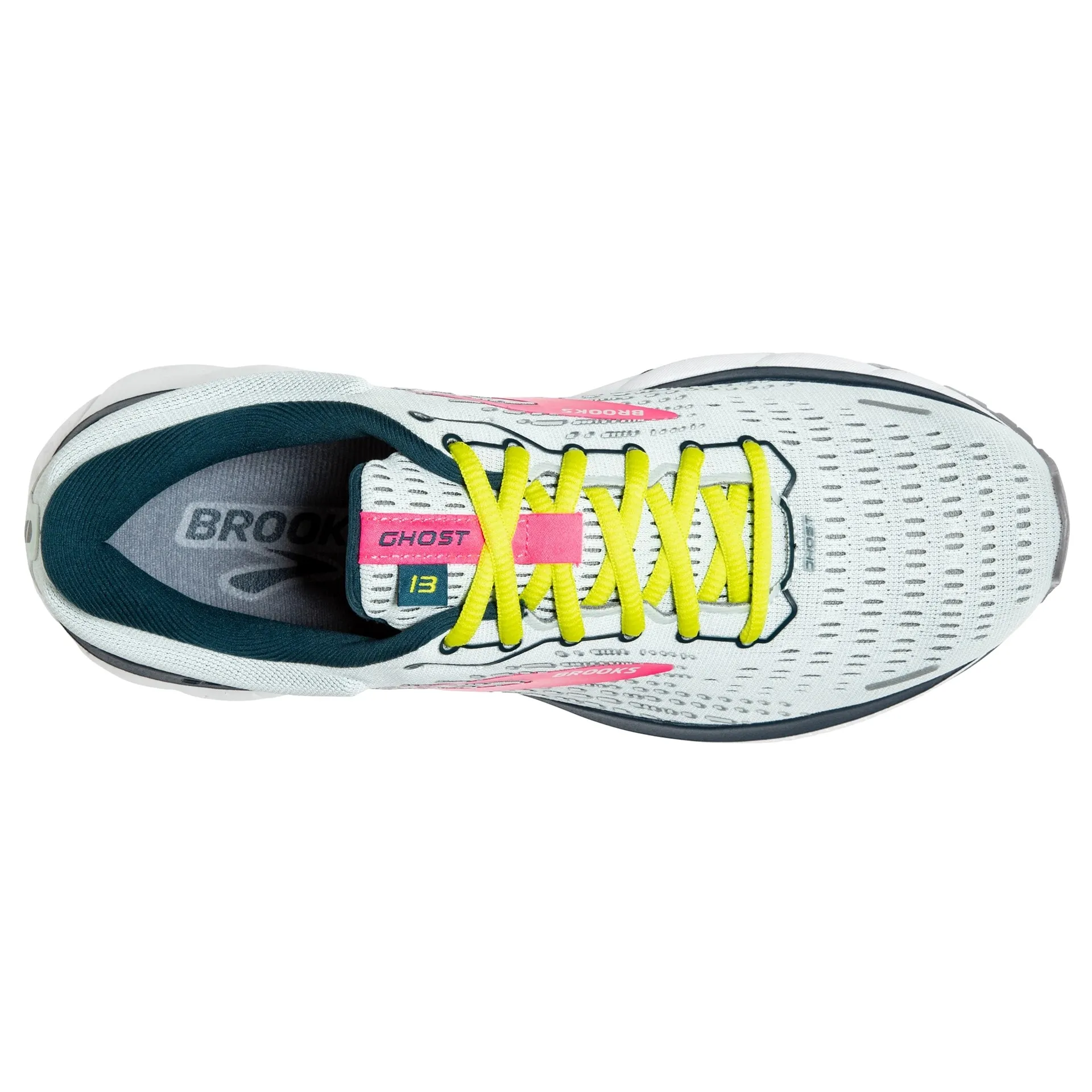 Brooks Womens Ghost 13- Ice Flow/Pink/Pond