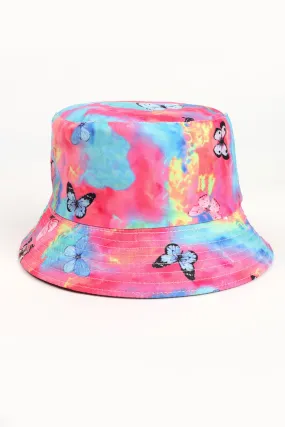 Butterfly Tie-dye Reversible Bucket Hat