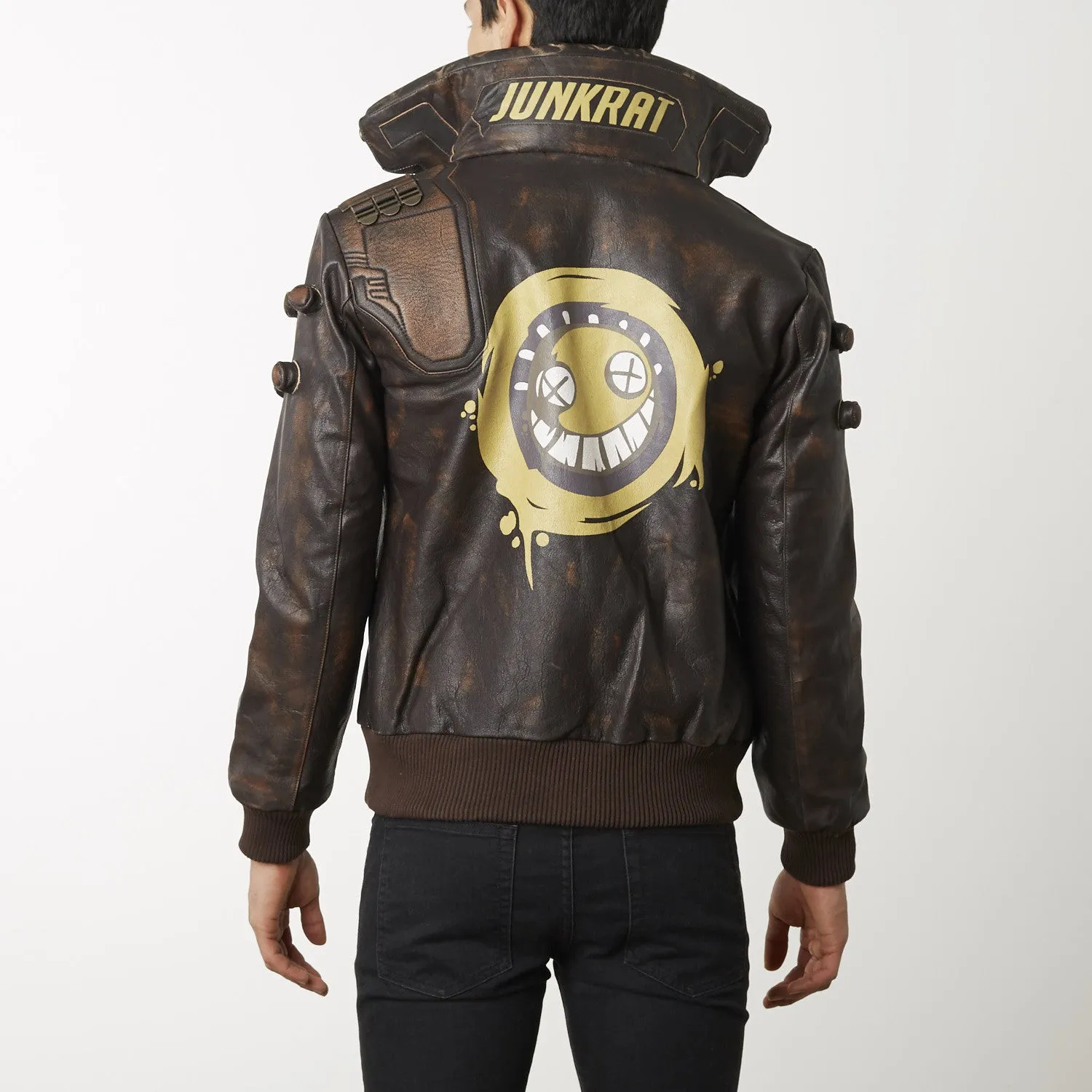 Buy Mens Overwatch Junkrat Cyberpunk Leather Jacket | LucaJackets.com