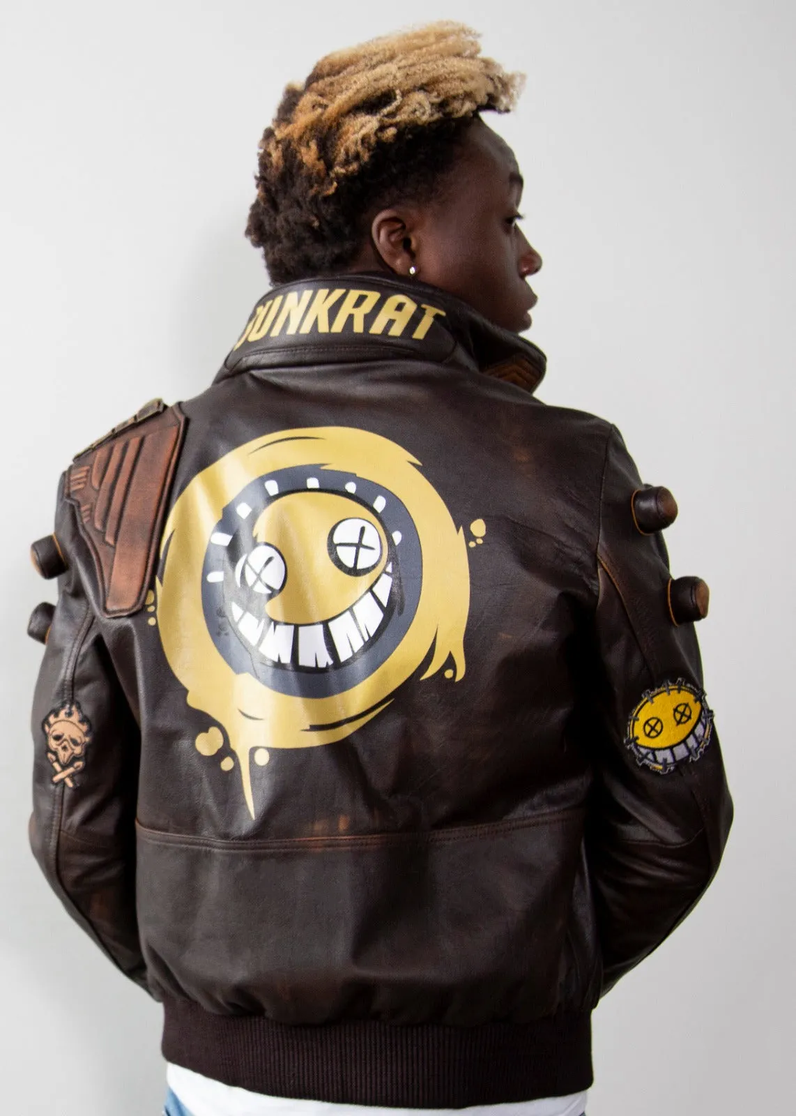 Buy Mens Overwatch Junkrat Cyberpunk Leather Jacket | LucaJackets.com