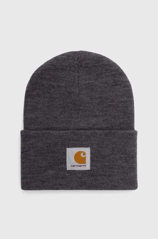 Carhartt WIP beanie gray color