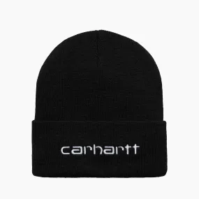 CARHARTT WIP SCRIPT BEANIE BLACK AND WHITE - I030884