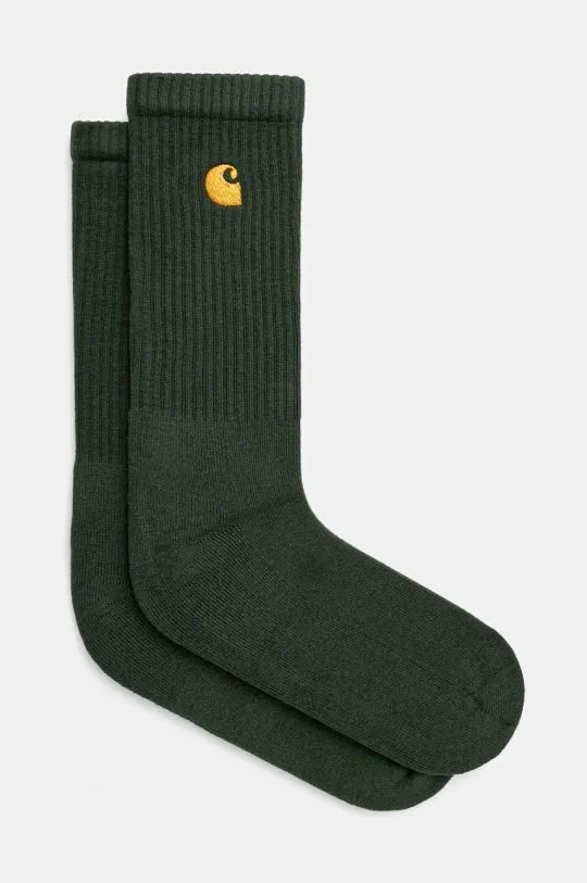 Carhartt WIP socks Chase Socks men's green color I029421.2CXXX