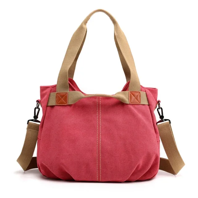 Classic handbag of hand and canvas shoulder for women | Bronbags ©