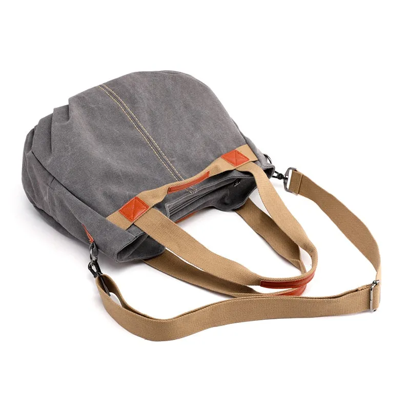 Classic handbag of hand and canvas shoulder for women | Bronbags ©