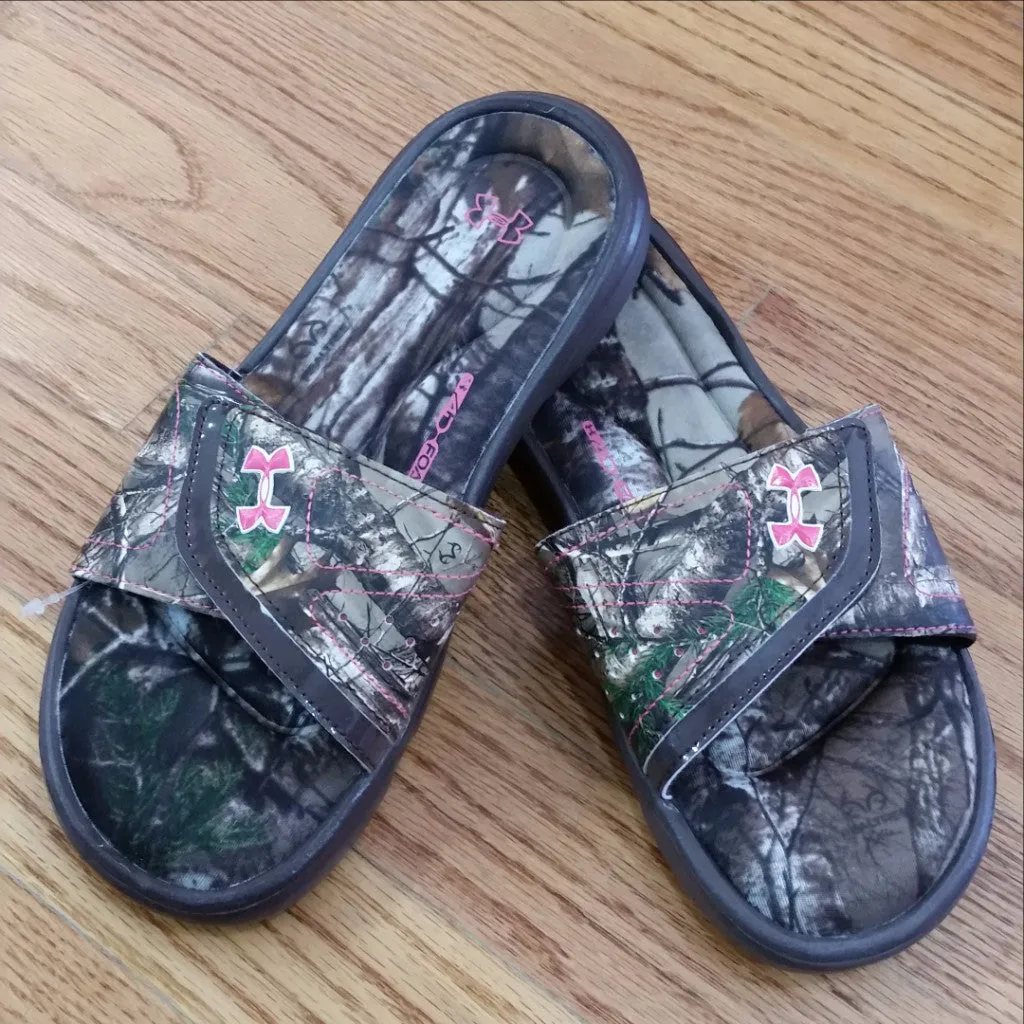 CLEARANCE Under Armour Girls Ignite Camo Sandal