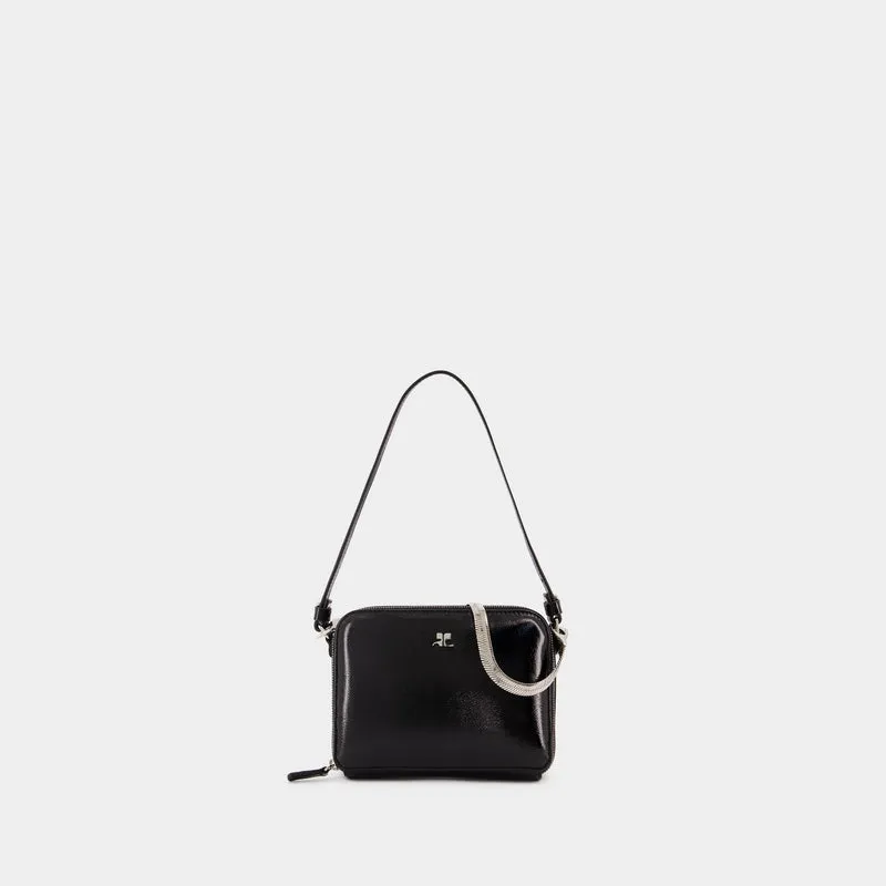 Cloud Chained Naplack Purse - Courreges - Leather - Black