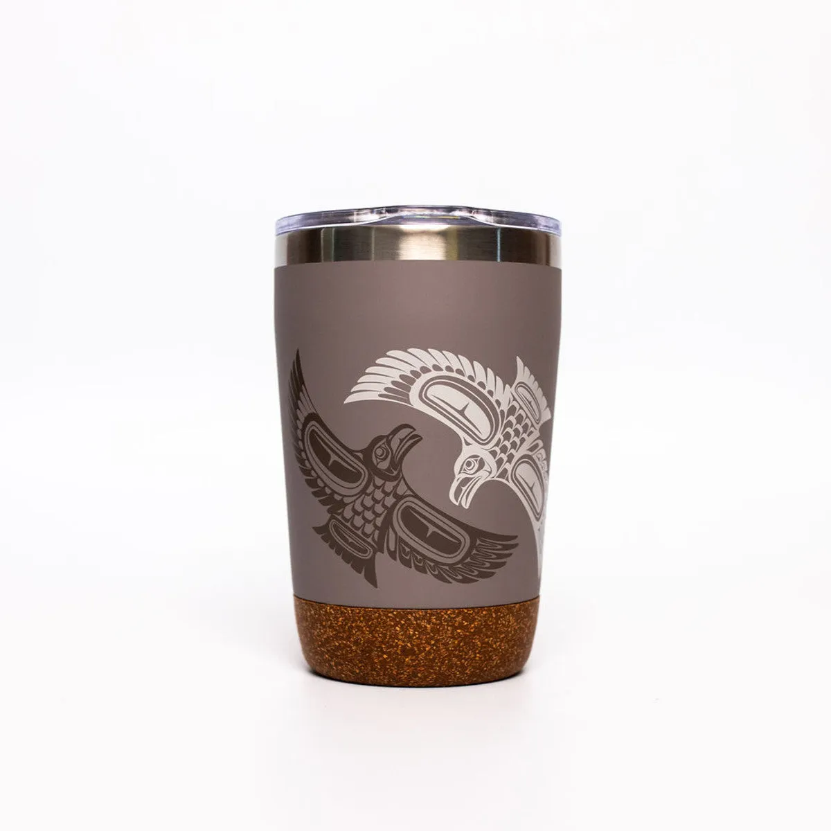 Cork Base Travel Mugs - Raven by Paul Windsor