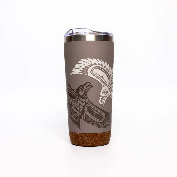 Cork Base Travel Mugs - Raven by Paul Windsor