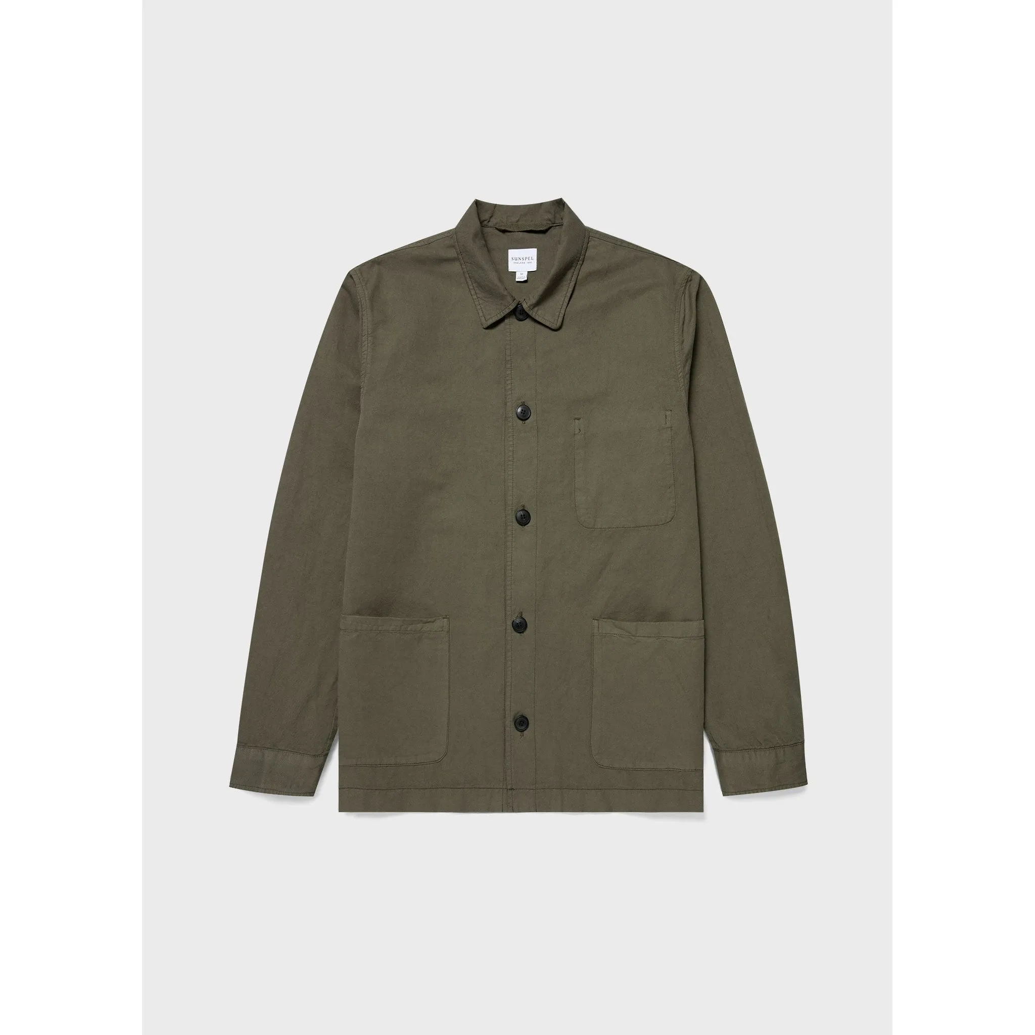 Cotton Linen Twin Pocket Jacket | Men | Khaki