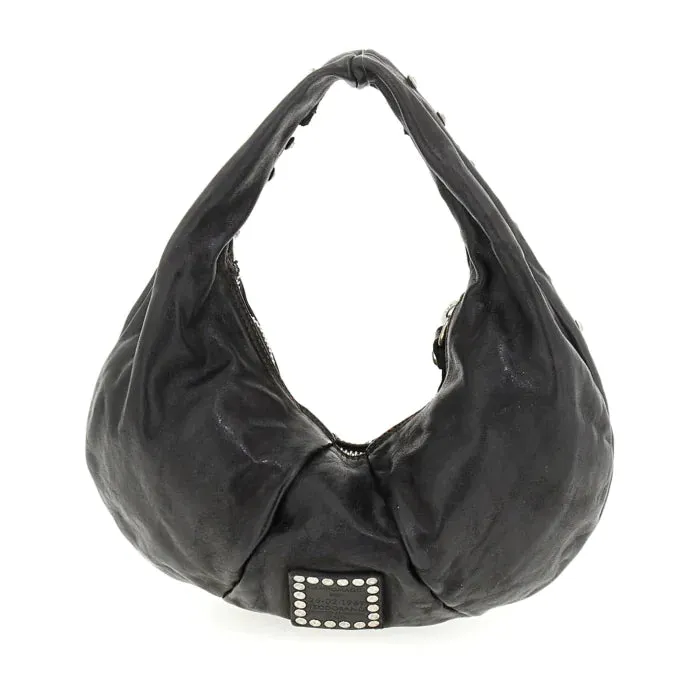 Crystal Studded Handbag Black