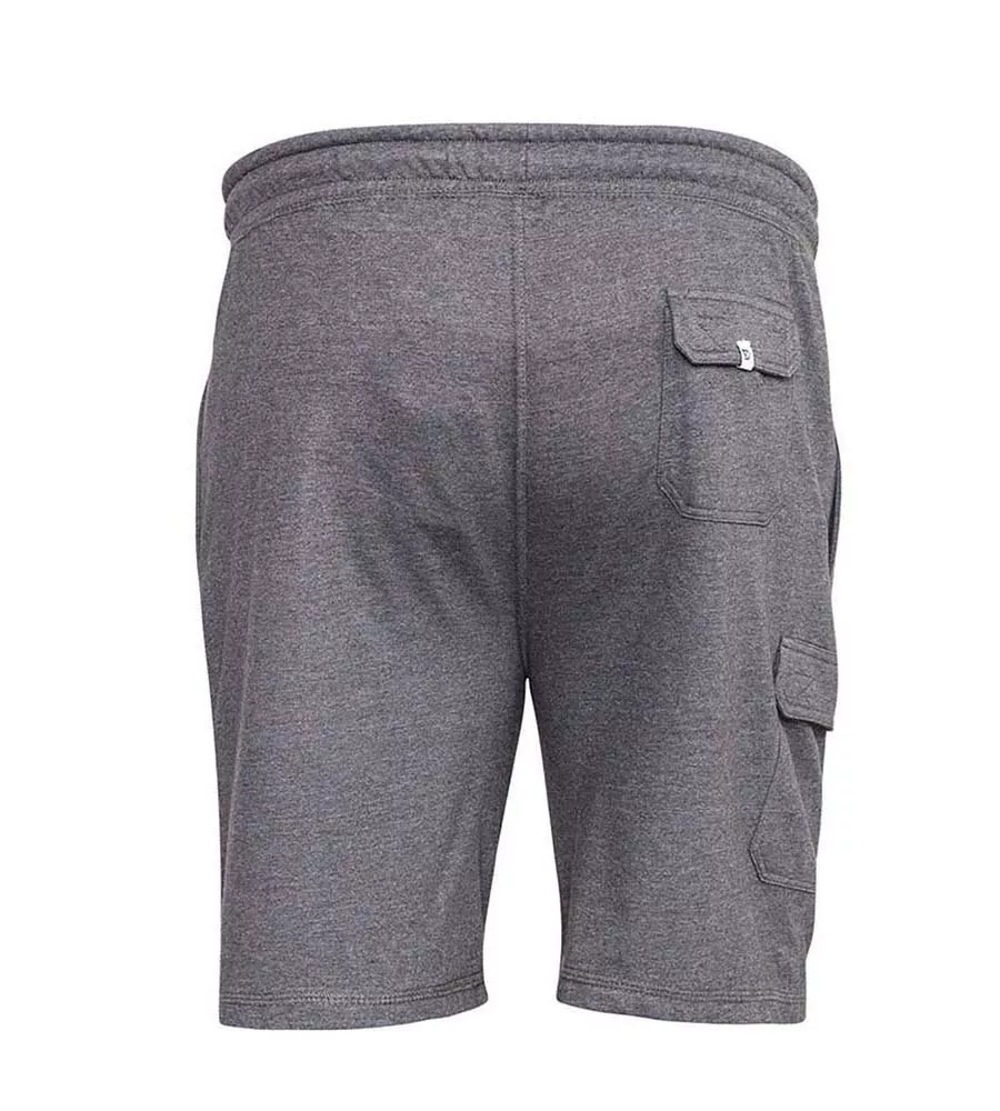 D555 Big Mens Grey Lightweight Fleece Cotton Cargo Shorts (JOHN GREY)