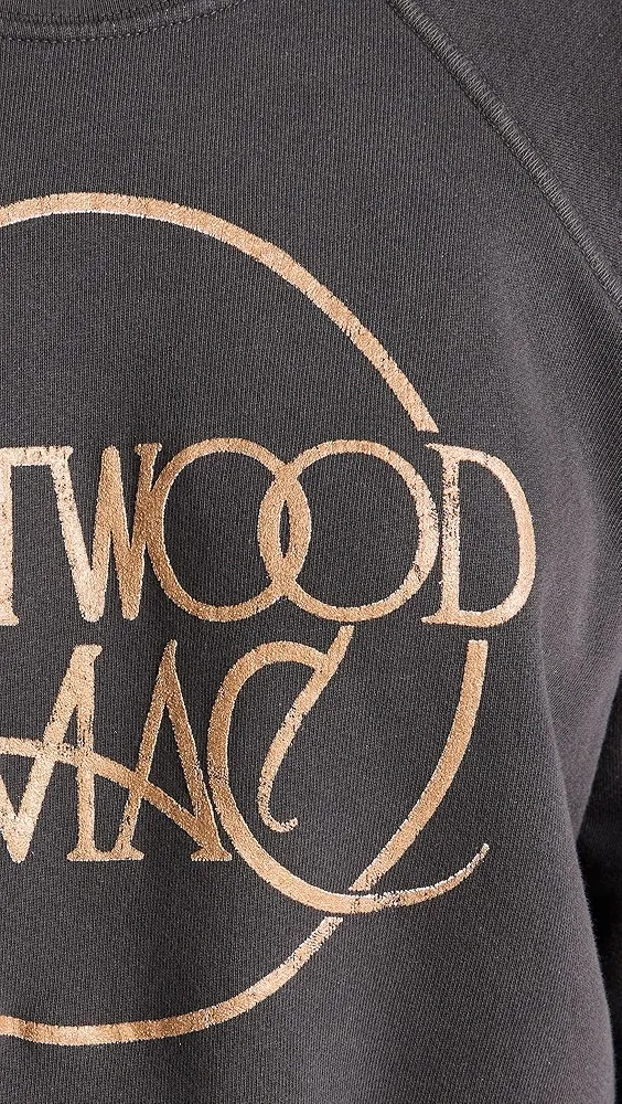 Daydreamer   Fleetwood Mac Circle Logo Raglan Crew Sweatshirt 