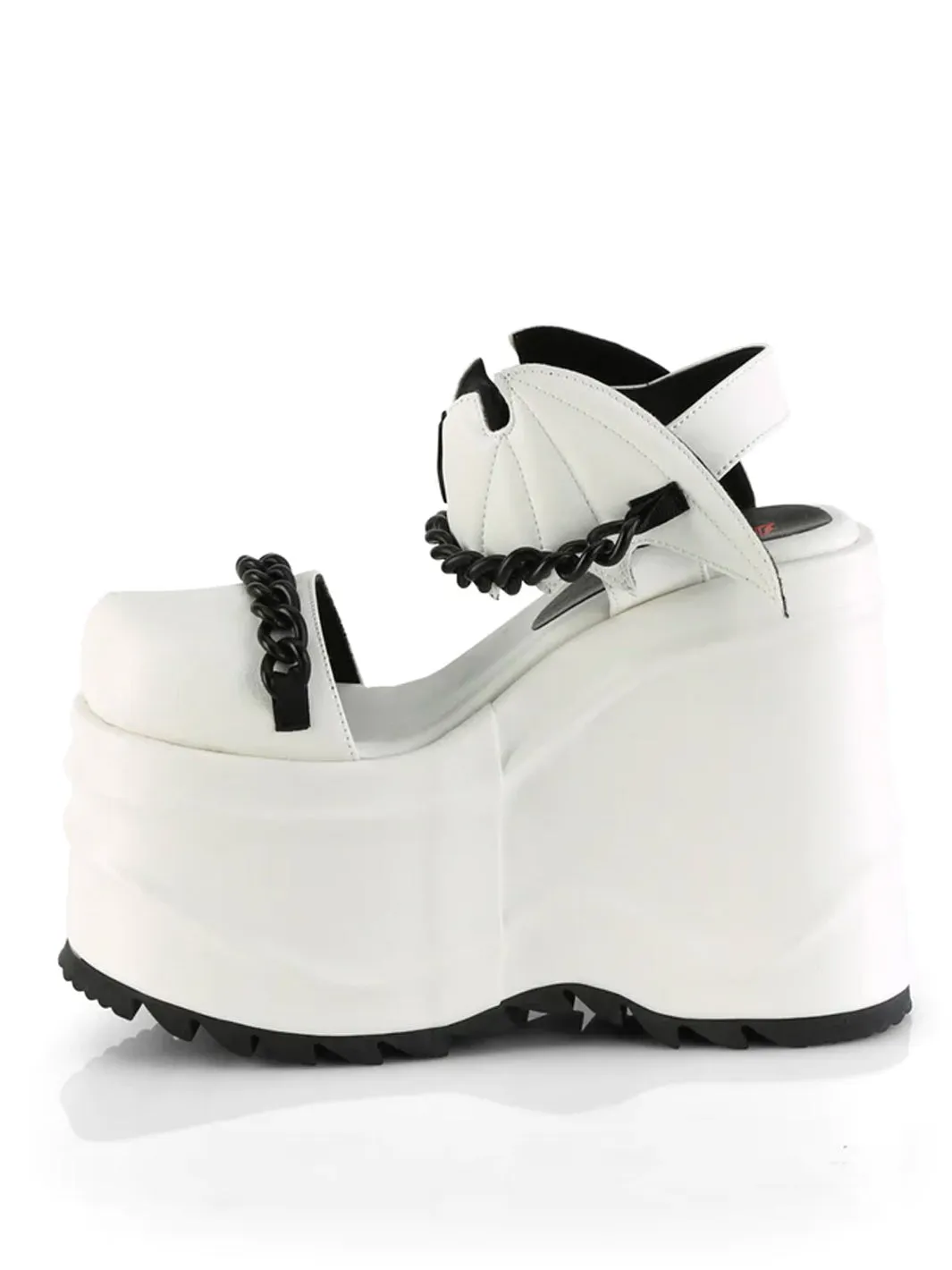 DEMONIA WAVE-20 - WHITE VEGAN LEATHER  PRE ORDER 