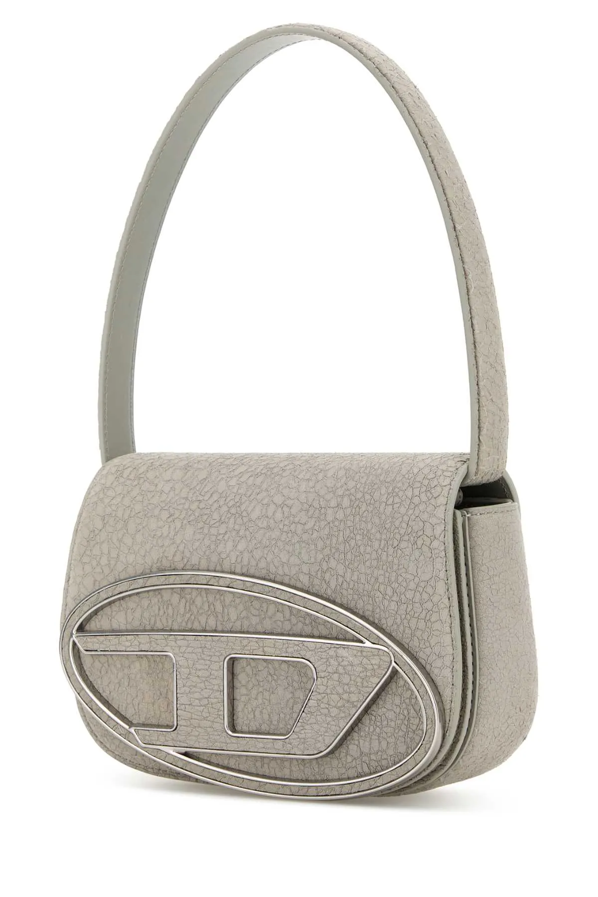 Diesel Light Grey Leather 1 Dr Shoulder Bag