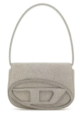 Diesel Light Grey Leather 1 Dr Shoulder Bag