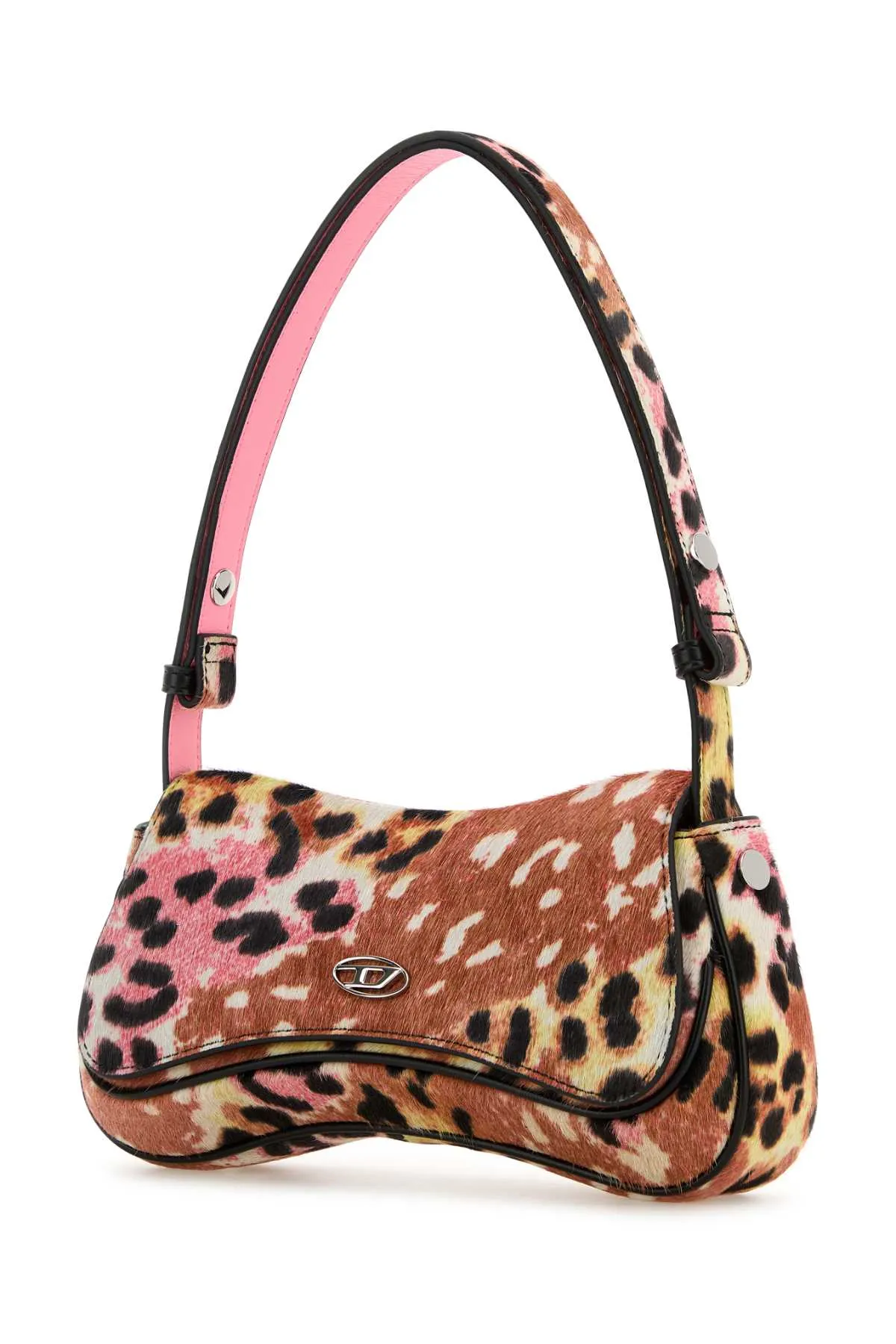 Diesel Printed Calf Hair Play Shoulder Bag