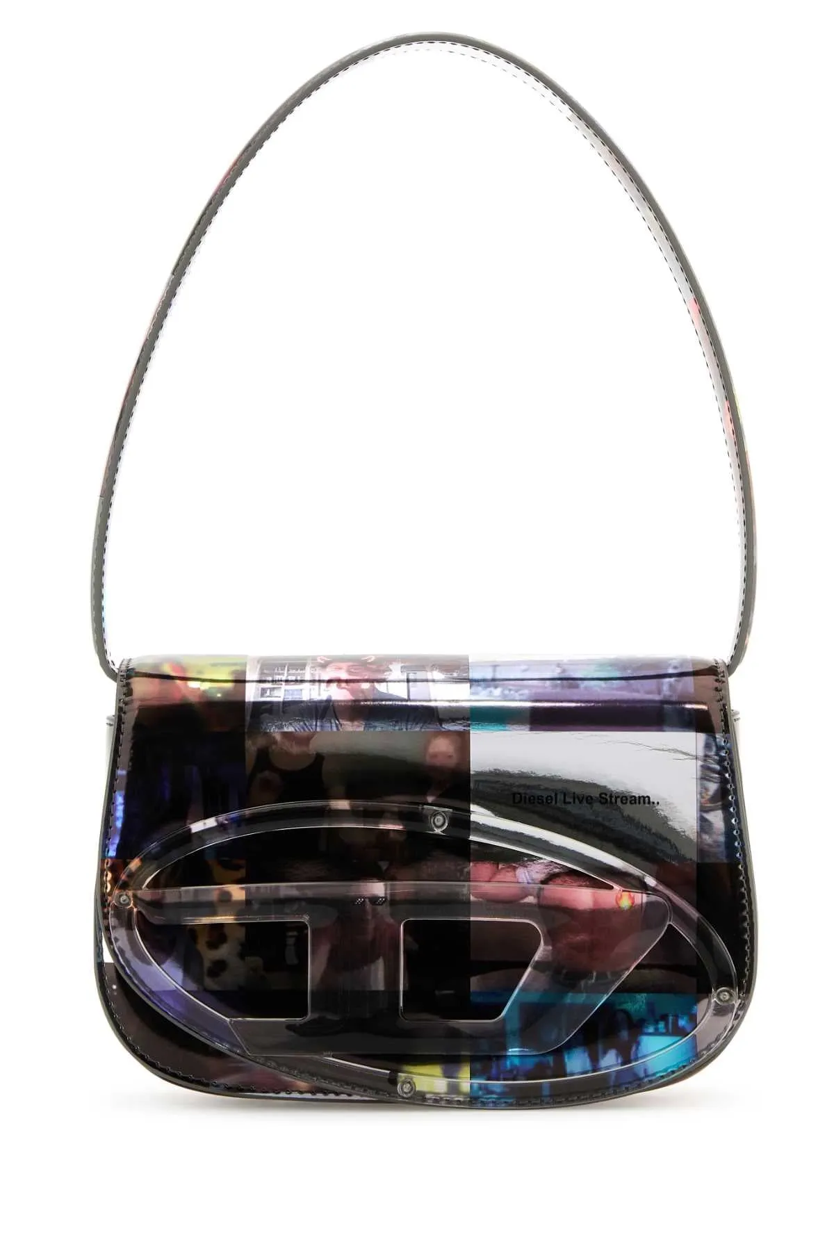 Diesel Printed Synthetic Leather 1 Dr Shoulder Bag