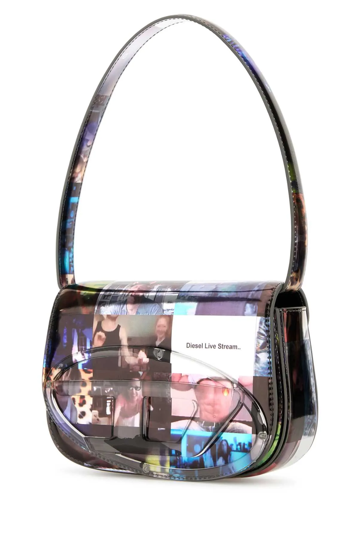 Diesel Printed Synthetic Leather 1 Dr Shoulder Bag