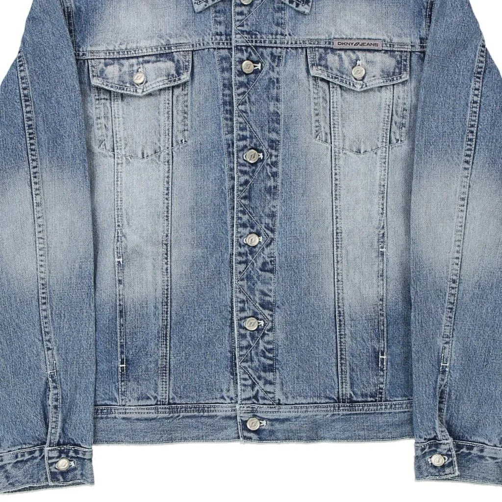 Dkny Denim Jacket - XL Blue Cotton Blend