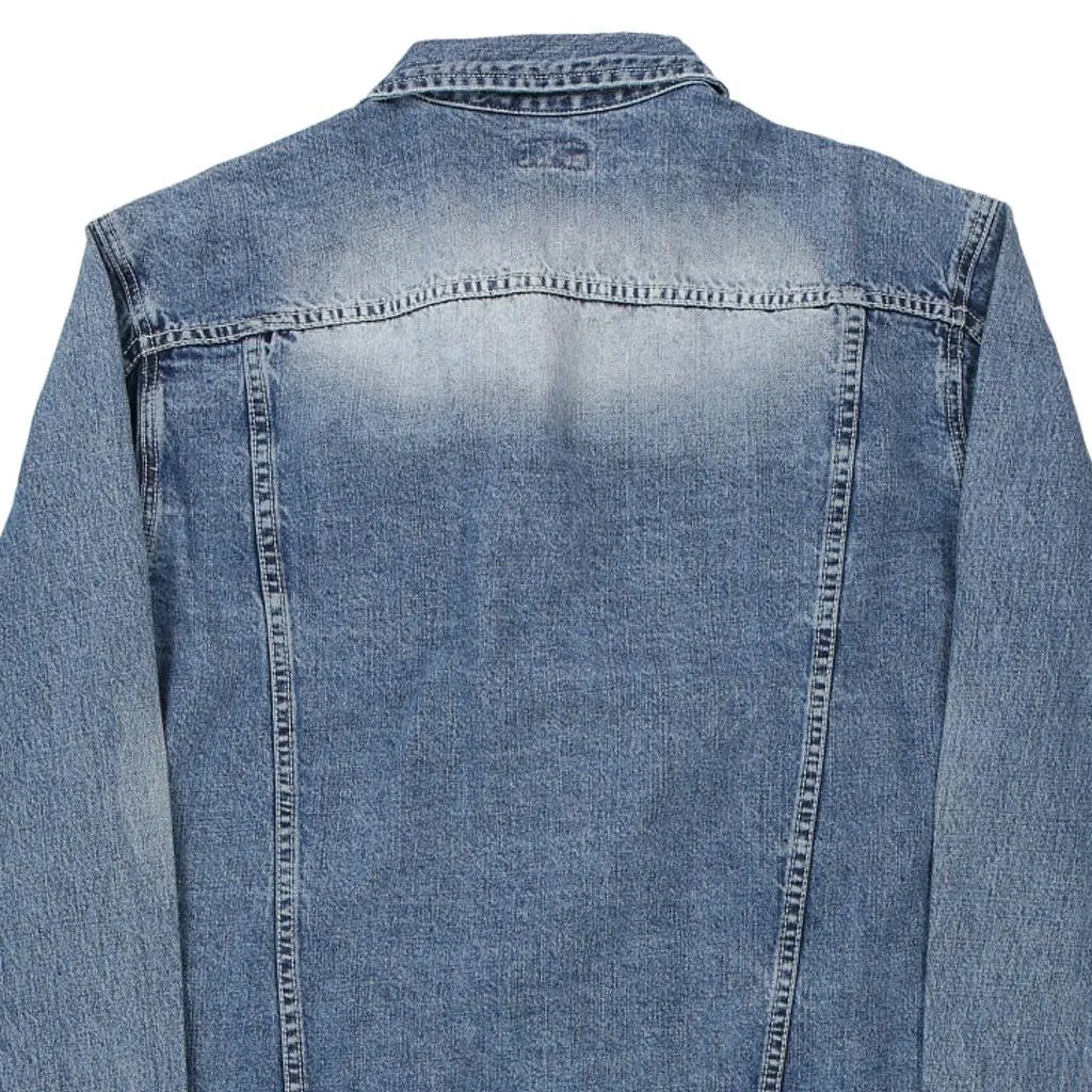 Dkny Denim Jacket - XL Blue Cotton Blend