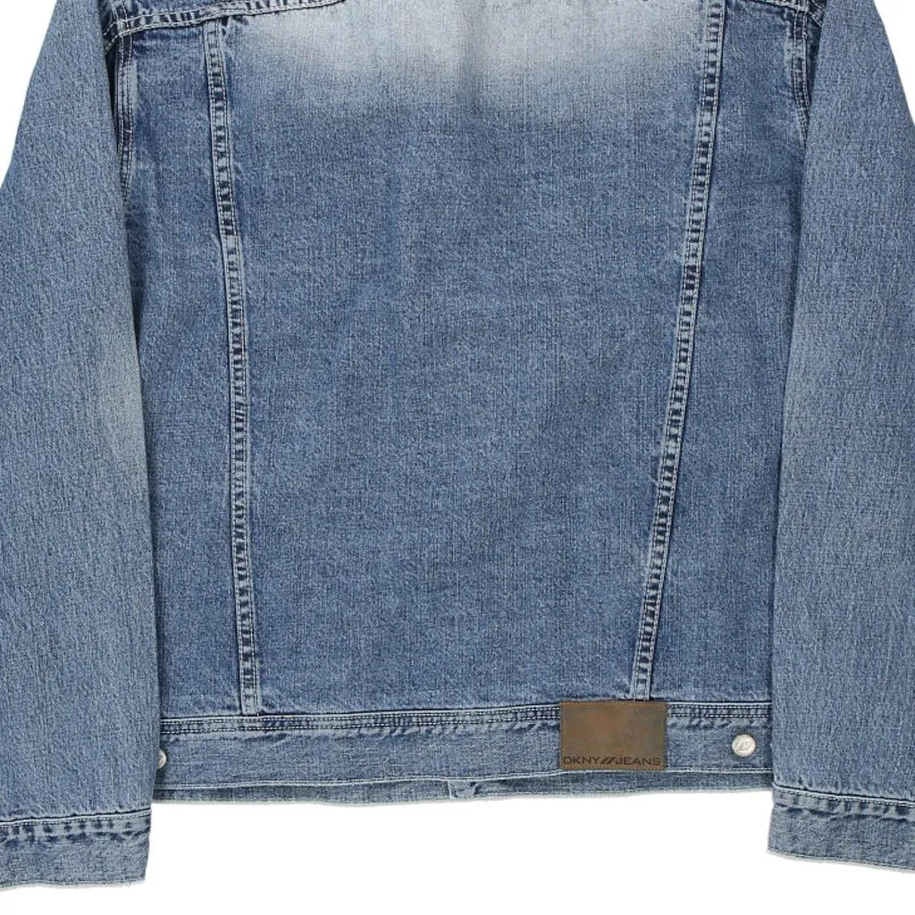 Dkny Denim Jacket - XL Blue Cotton Blend