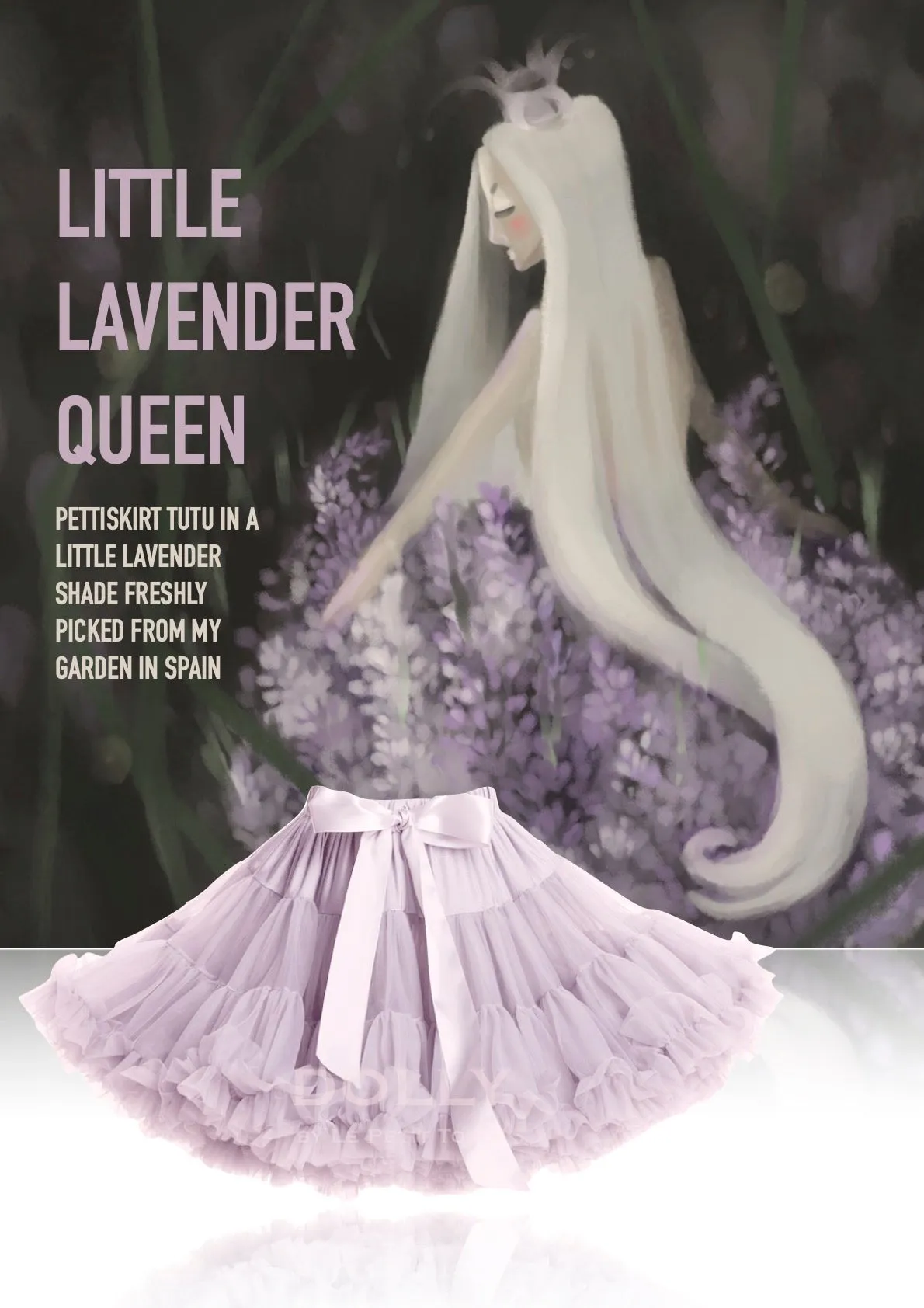 DOLLY by Le Petit Tom  LITTLE LAVENDER QUEEN pettiskirt little lavender