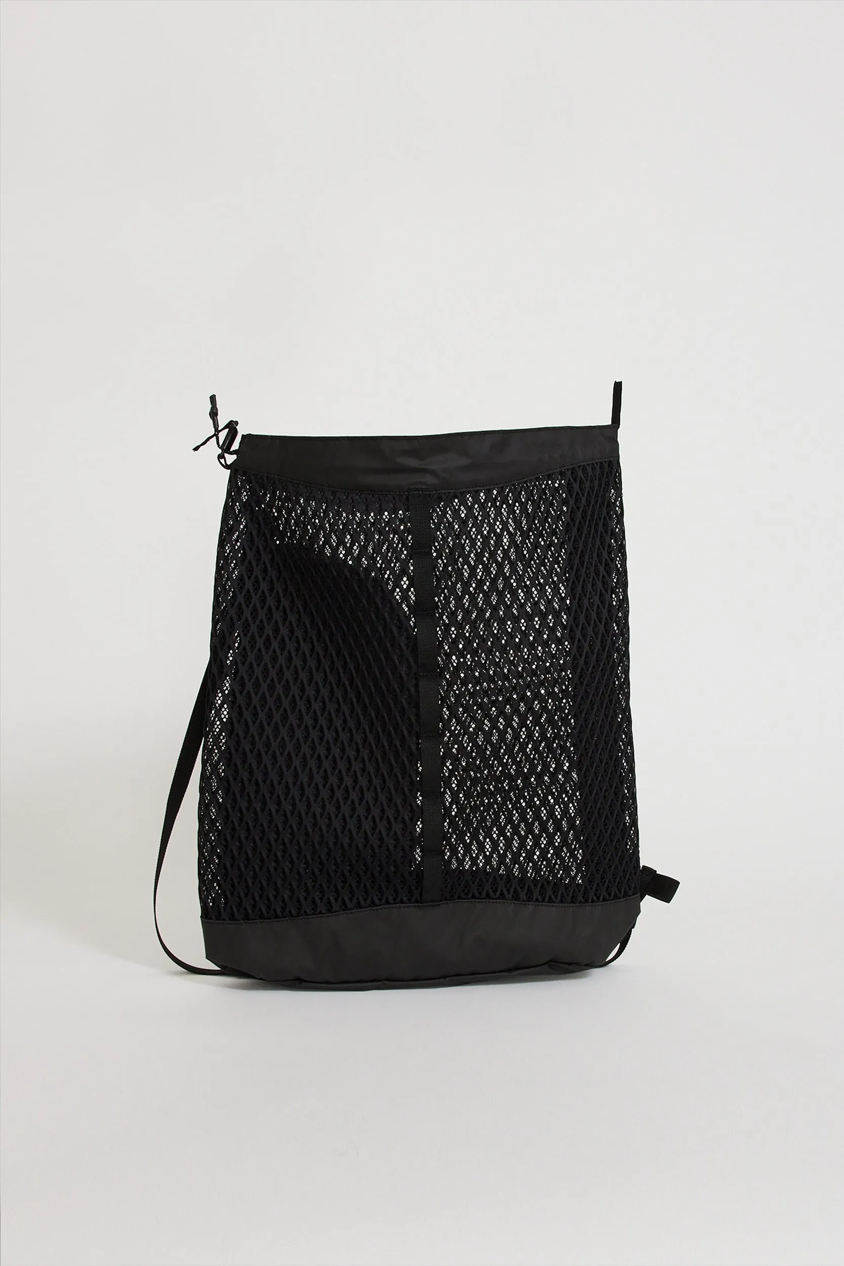 Double Face Mesh Shoulder Bag Black