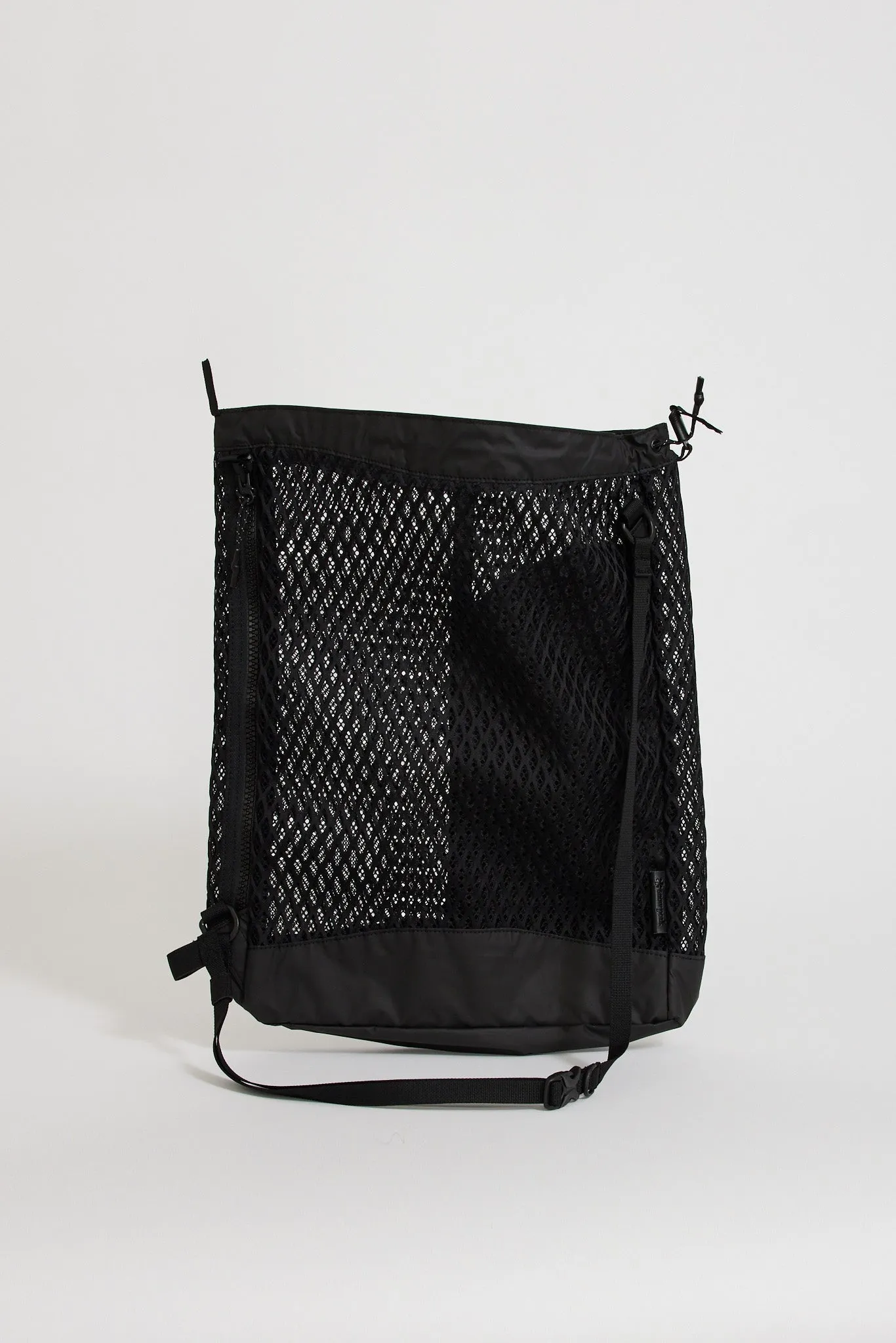 Double Face Mesh Shoulder Bag Black