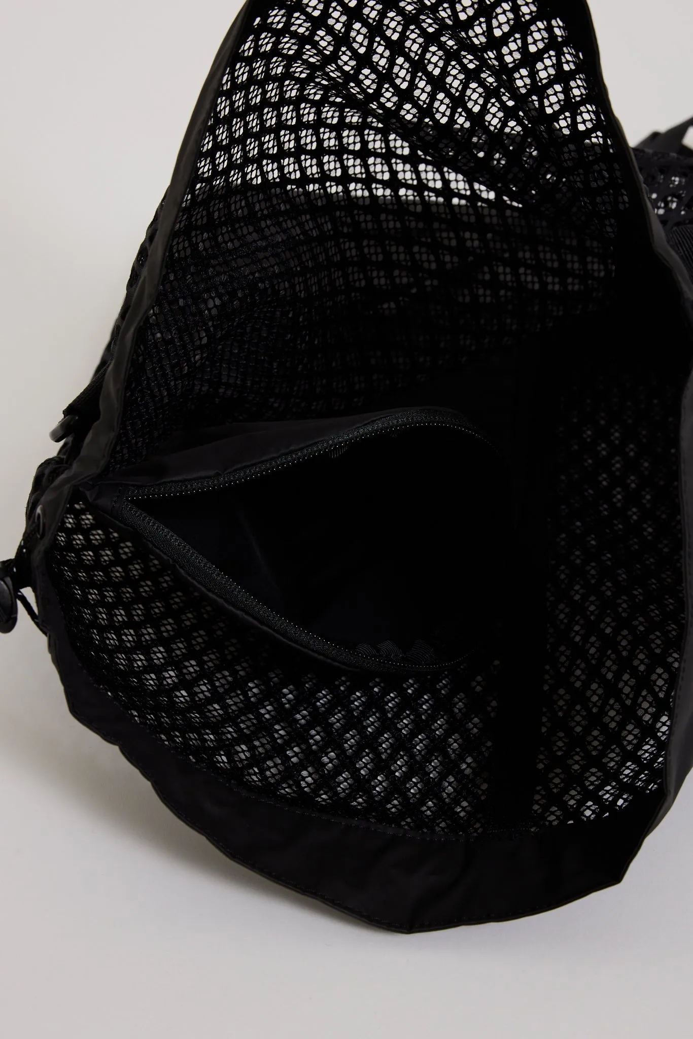 Double Face Mesh Shoulder Bag Black