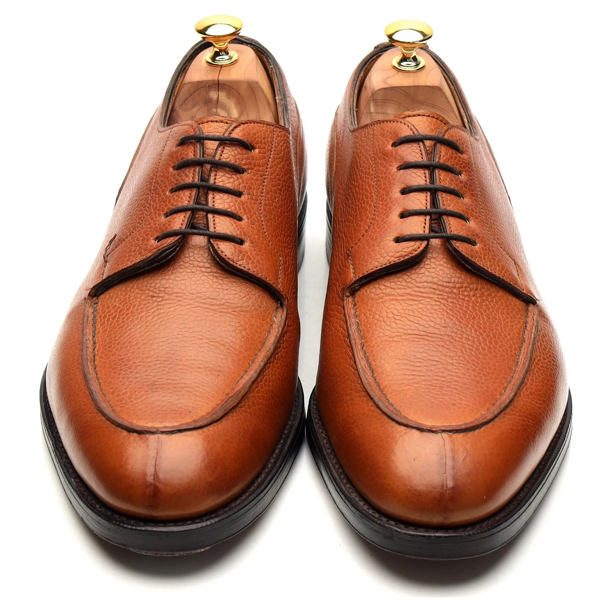 'Dover' Tan Brown Leather Split Toe Derby UK 11.5 D