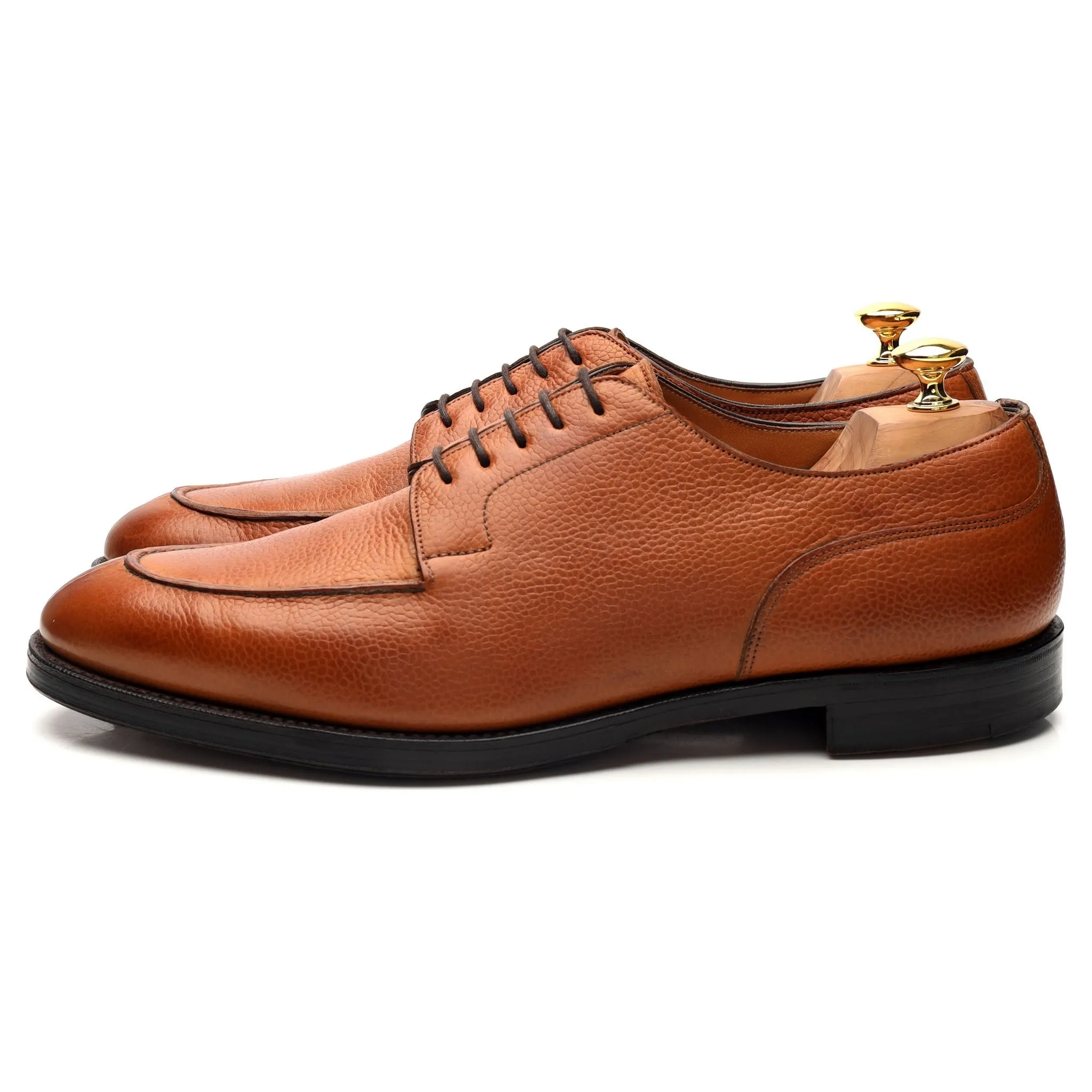 'Dover' Tan Brown Leather Split Toe Derby UK 11.5 D