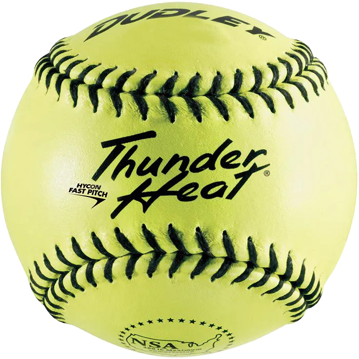 Dudley NSA Thunder Heat 12 47/375 Leather Fastpitch Softballs with Bucket: 48070