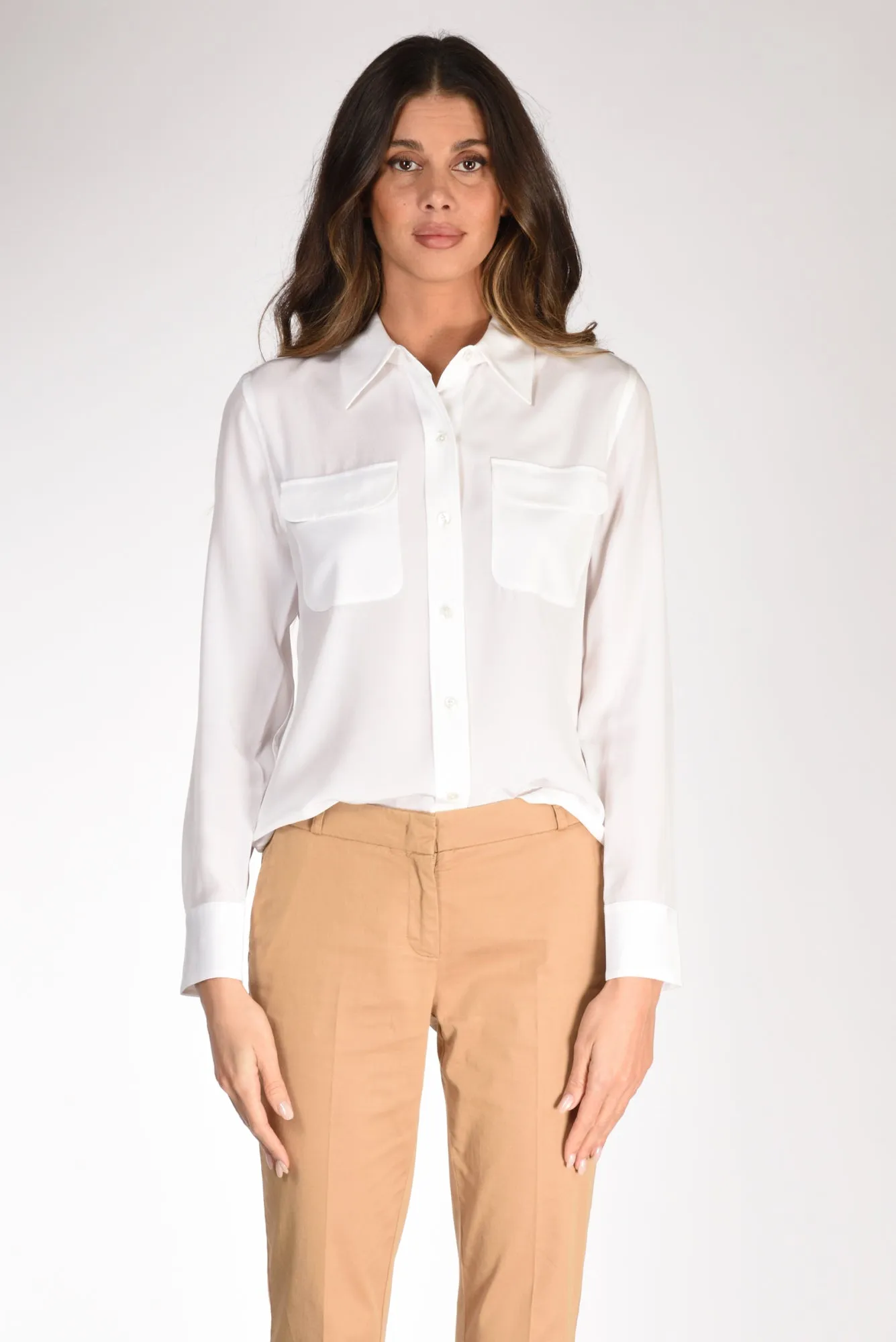 Equipment Femme Camicia Tasche Bianco Donna